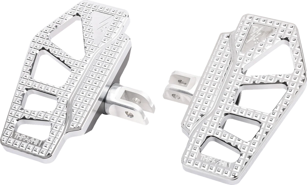 Thrashin Supply Co. Apex Mini Floorboards - Front - Chrome - Main Product View