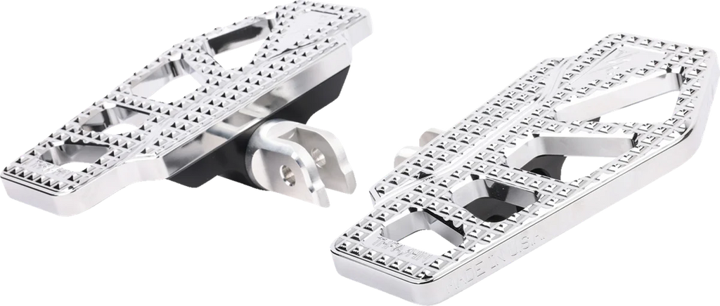 Thrashin Supply Co. Apex Mini Floorboards - Front - Chrome - Side View