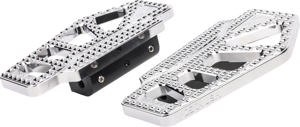 Thrashin Supply Co. Apex Mini Floorboards - Passenger - Chrome - Back View
