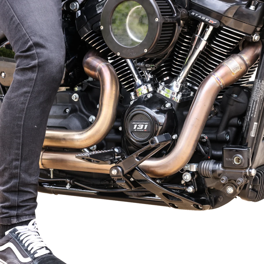 Thrashin Supply Co. Billet Brake Arm - Black - FL/FX - Installation View