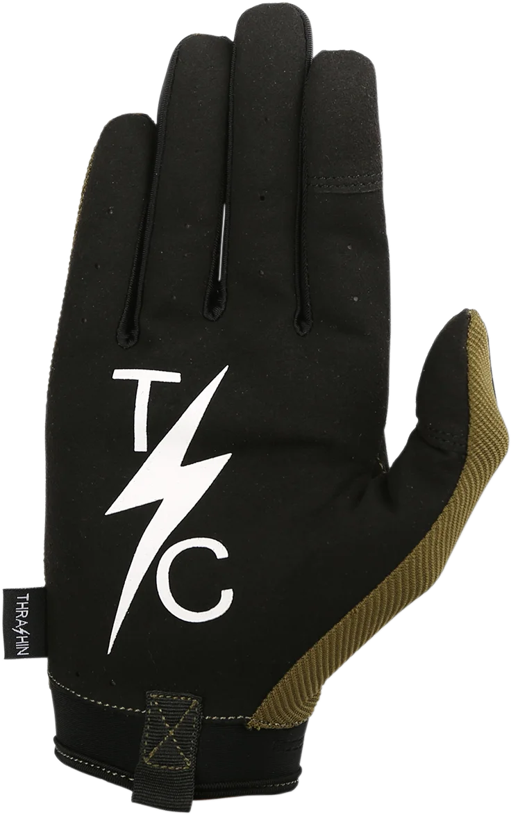 Thrashin Supply Co. Covert Gloves - Tactical Green - Large - Side View