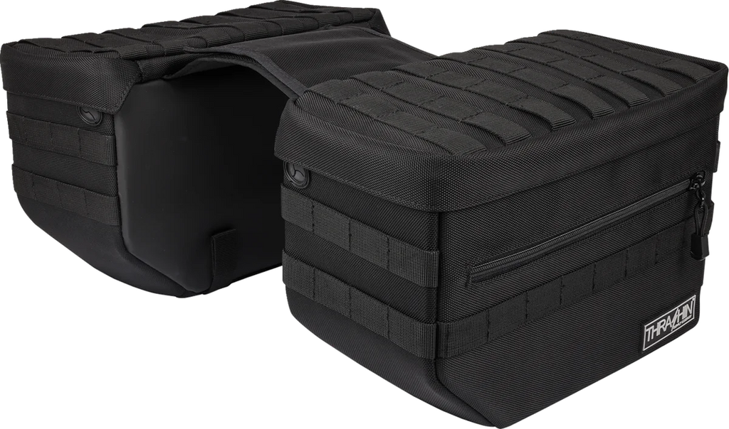 Thrashin Supply Co. Escape Saddlebags - Black - Main Product View