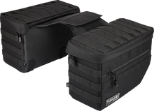Load image into Gallery viewer, Thrashin Supply Co. Escape Saddlebags - Black - Back View