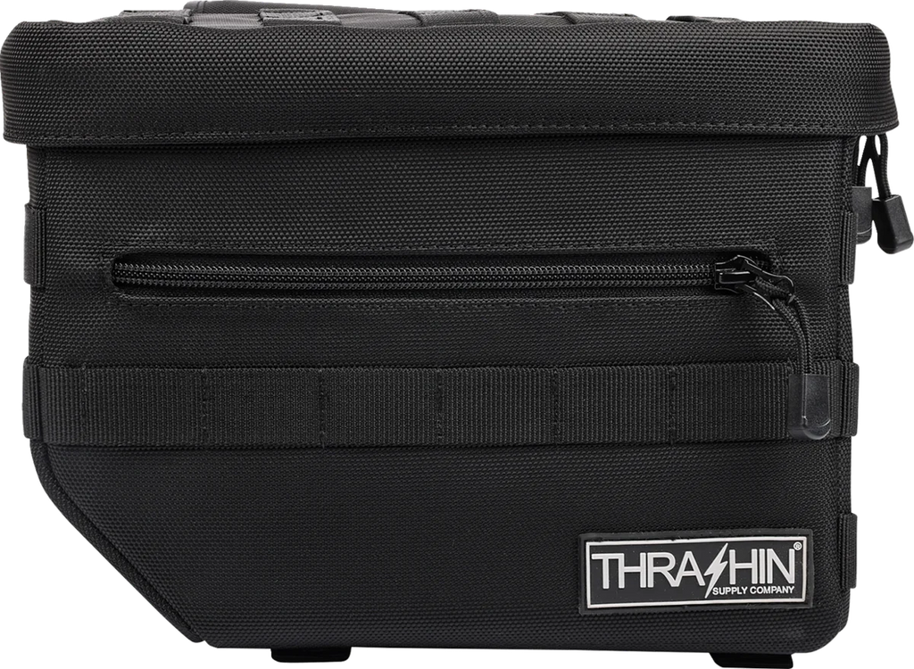 Thrashin Supply Co. Essential Saddlebags - Black - Back View