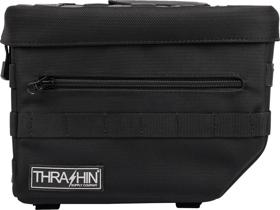 Thrashin Supply Co. Essential Saddlebags - Black - Installation View