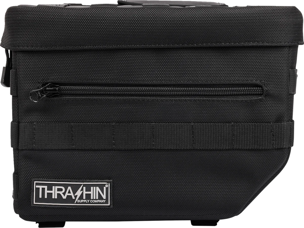 Thrashin Supply Co. Essential Saddlebags - Black - Installation View