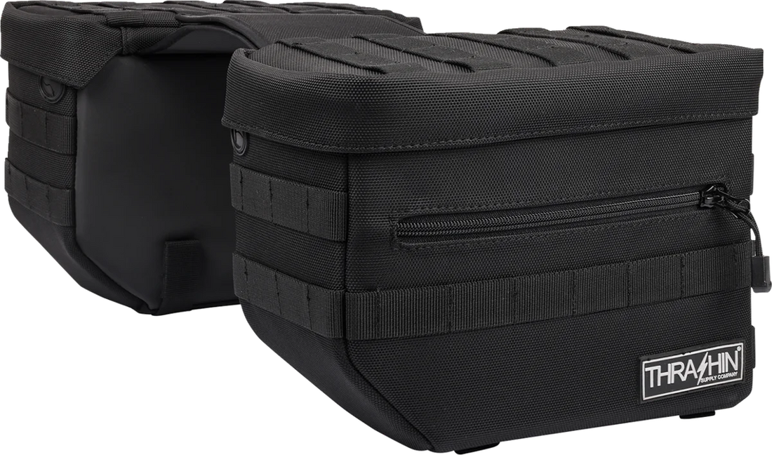 Thrashin Supply Co. Essential Saddlebags - Black - Additional View 5