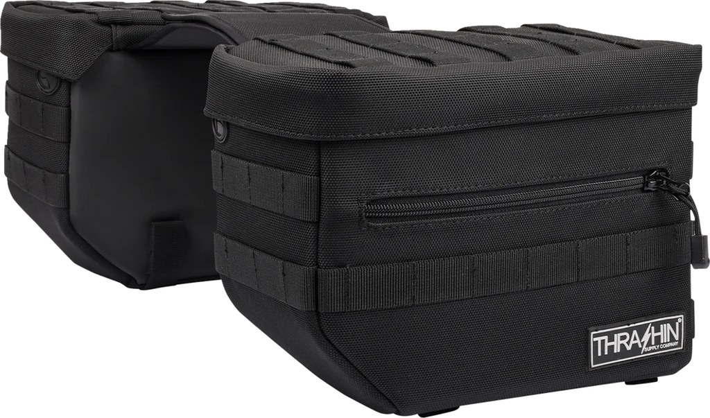 Thrashin Supply Co. Essential Saddlebags - Black - Additional View 5