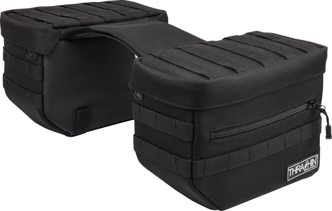 Thrashin Supply Co. Essential Saddlebags - Black - Additional View 6