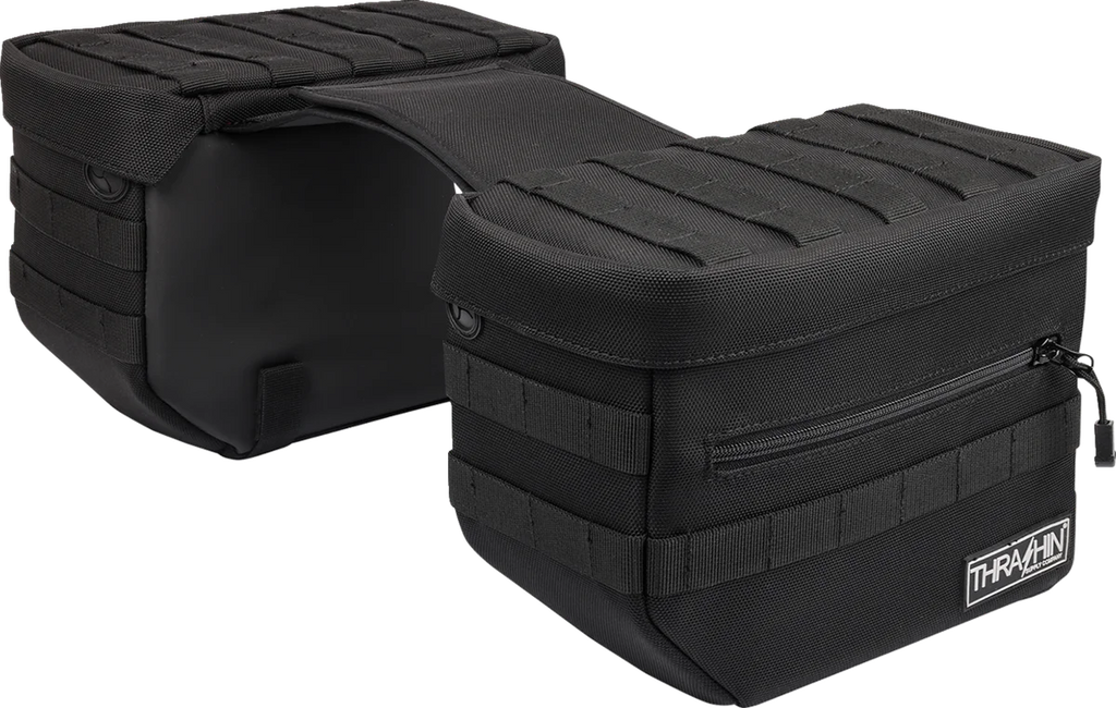 Thrashin Supply Co. Essential Saddlebags - Black - Additional View 6