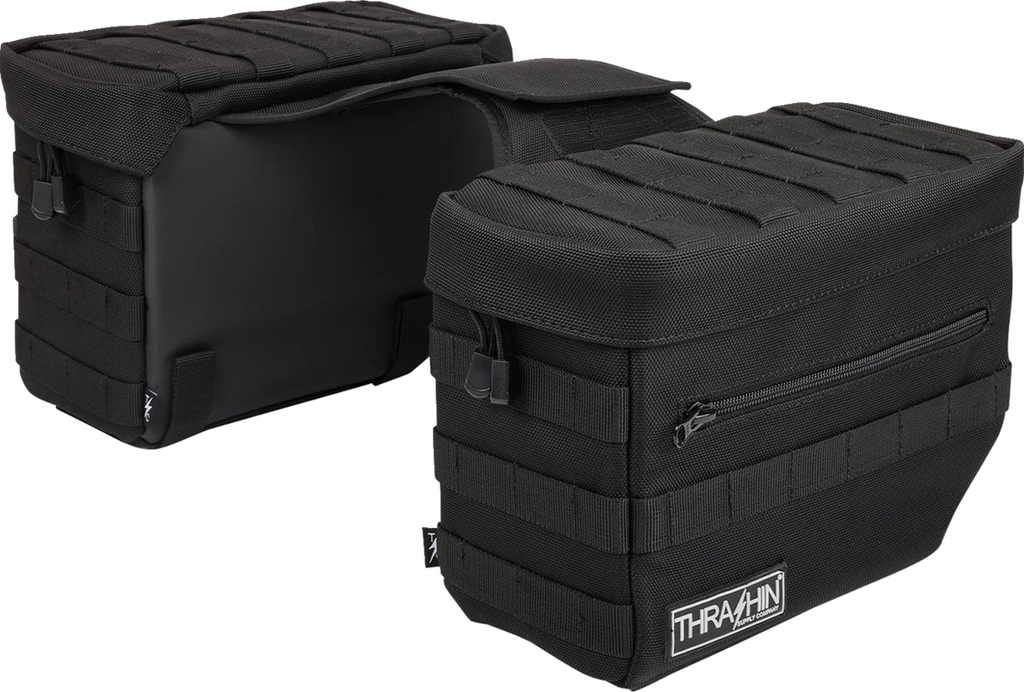 Thrashin Supply Co. Essential Saddlebags - Black - Additional View 7
