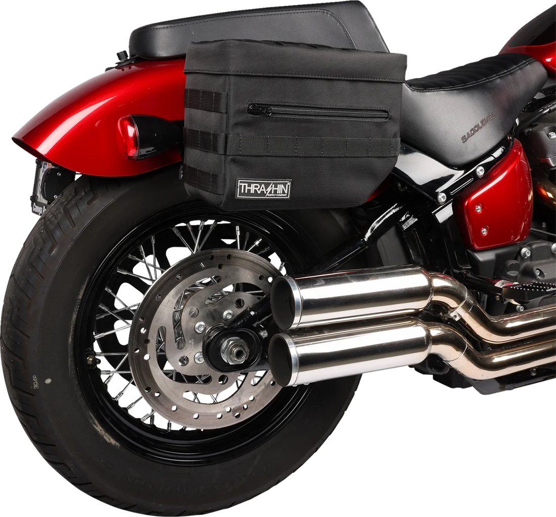 Thrashin Supply Co. Essential Saddlebags - Black - Additional View 9