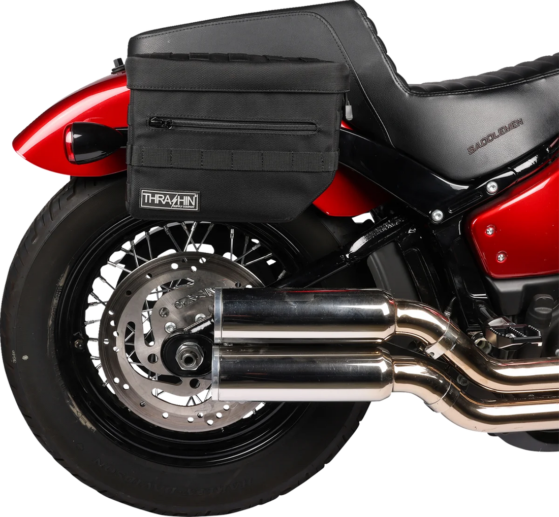 Thrashin Supply Co. Essential Saddlebags - Black - Additional View 10