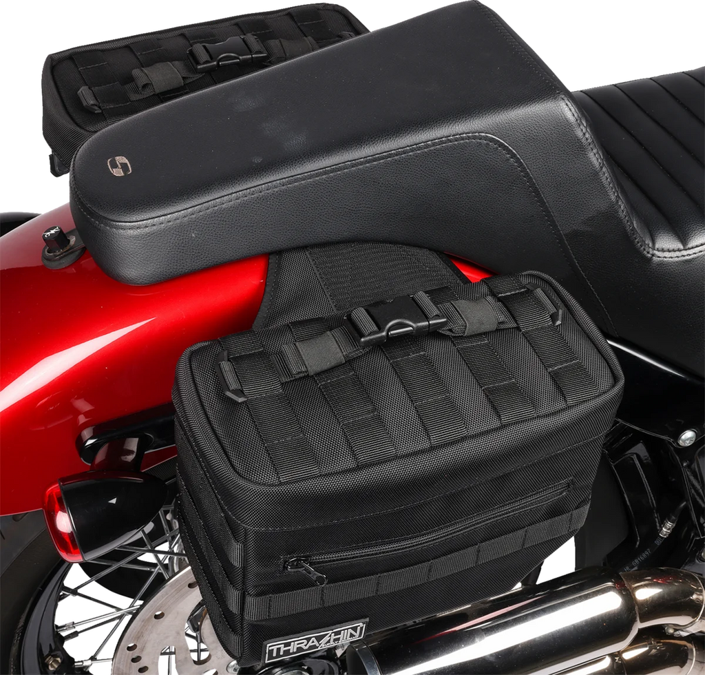 Thrashin Supply Co. Essential Saddlebags - Black - Additional View 12