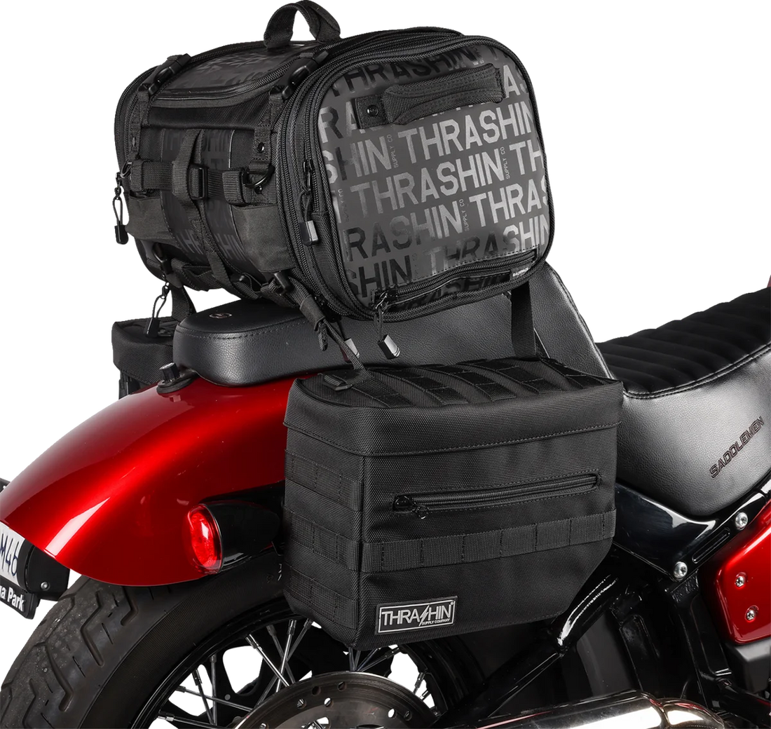 Thrashin Supply Co. Essential Saddlebags - Black - Additional View 16