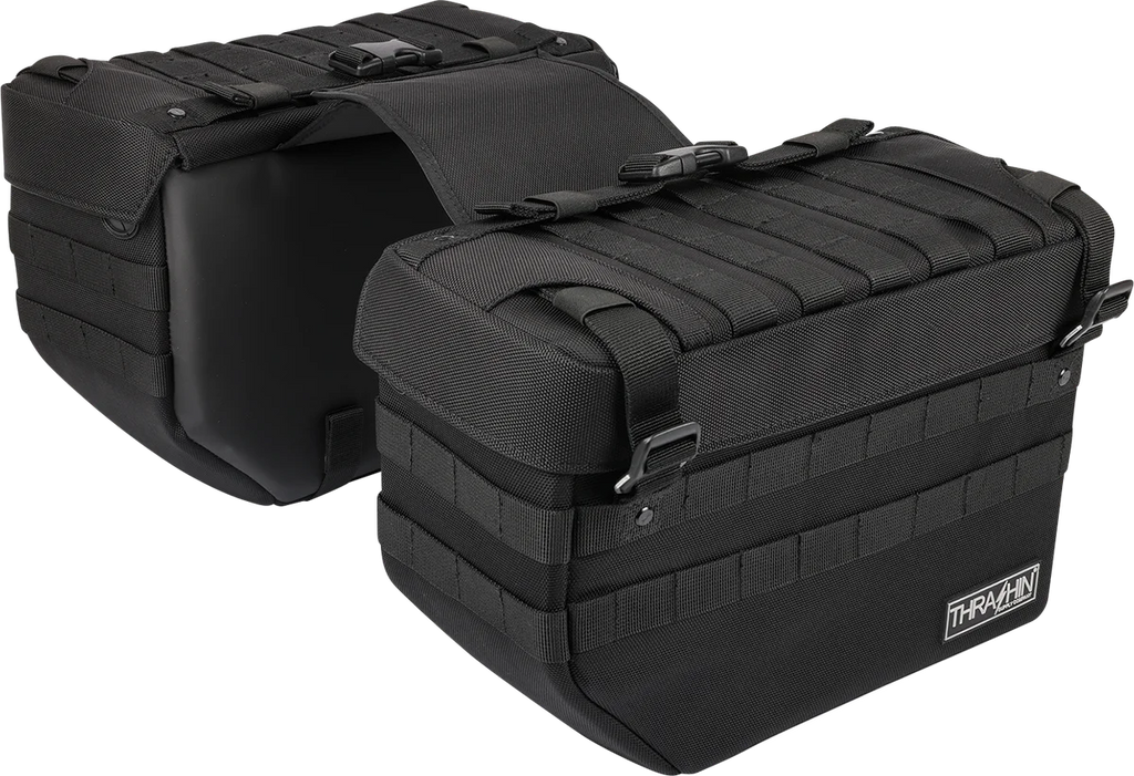 Thrashin Supply Co. Expedition Saddlebags - Black - Main Product View
