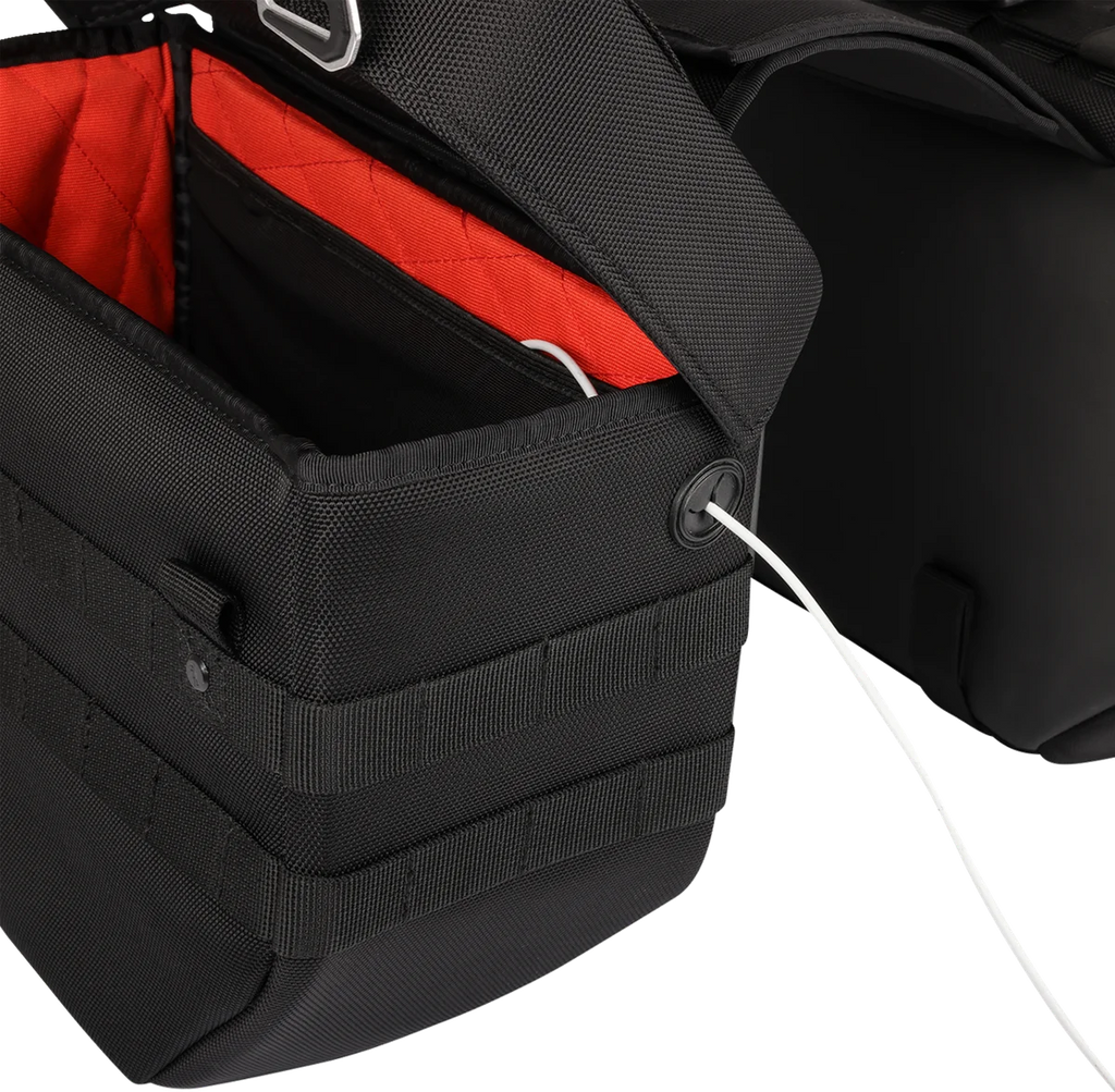Thrashin Supply Co. Expedition Saddlebags - Black - Installation View