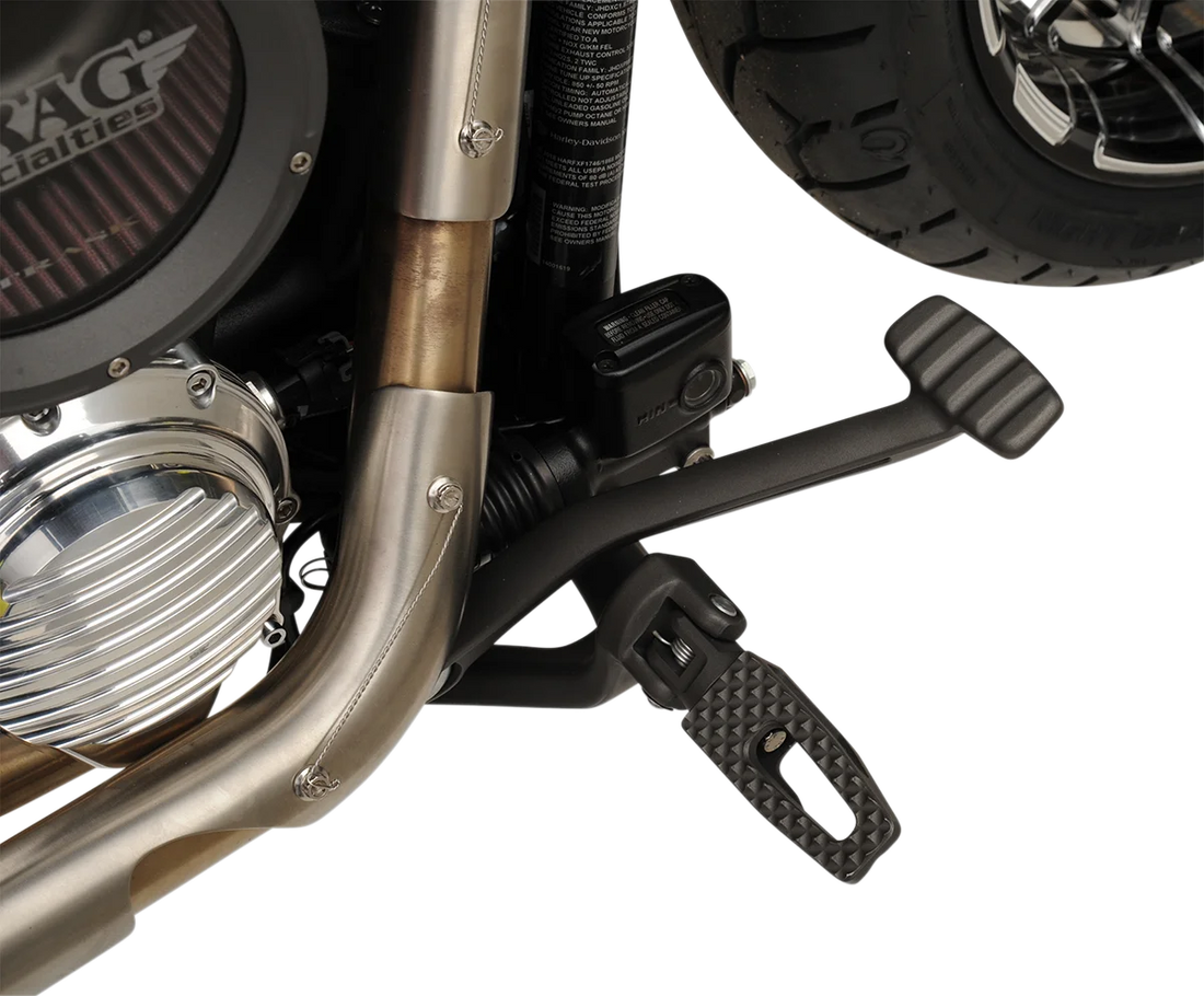 Thrashin Supply Co. Front P-54 Slim Footpegs - Black - Side View