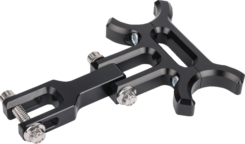 Thrashin Supply Co. Front extention gauge relocation mount - Black - Side View