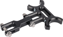 Load image into Gallery viewer, Thrashin Supply Co. Front extention gauge relocation mount - Black - Side View