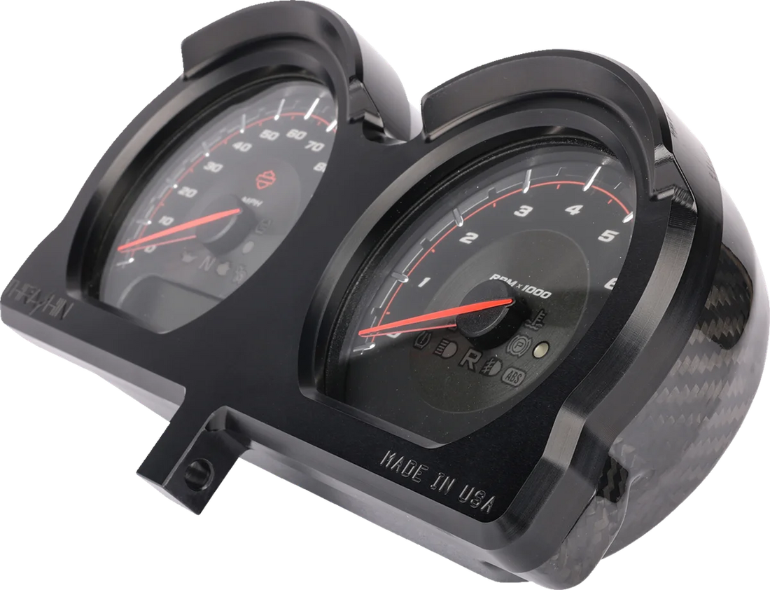 Thrashin Supply Co. Gauge Relocation Kit - Black - Side View