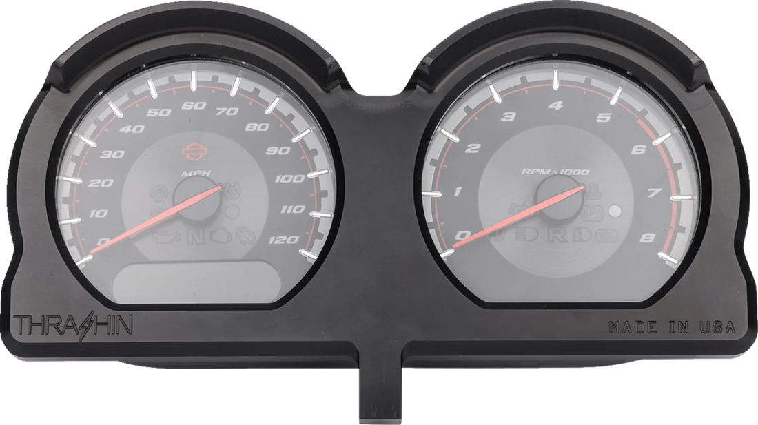 Thrashin Supply Co. Gauge Relocation Kit - Black - Back View