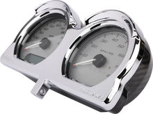 Load image into Gallery viewer, Thrashin Supply Co. Gauge Relocation Kit - Chrome - Side View