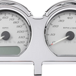 Load image into Gallery viewer, Thrashin Supply Co. Gauge Relocation Kit - Chrome - Back View
