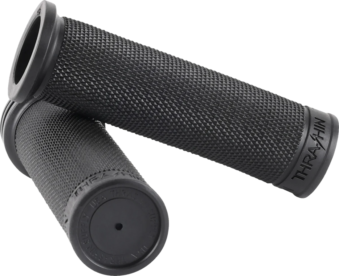Thrashin Supply Co. Grips - Moto - 1" - Slim - Black - Side View