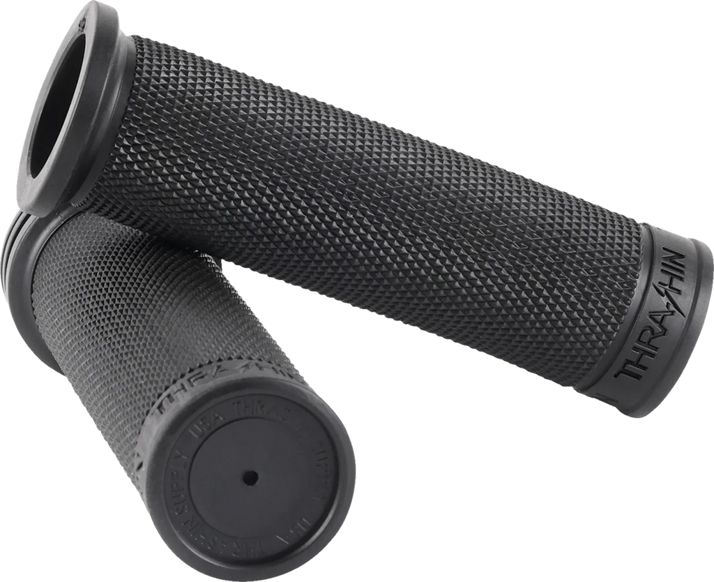 Thrashin Supply Co. Grips - Moto - 1" - Slim - Black - Side View