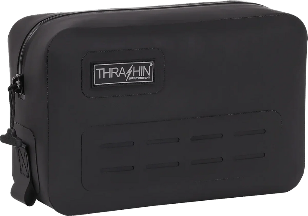 Thrashin Supply Co. Handlebar Bag - Black - Waterproof - Installation View