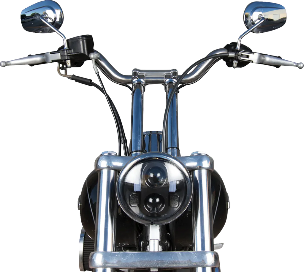 Thrashin Supply Co. Handlebar - Mid Bend - Chrome - Installation View