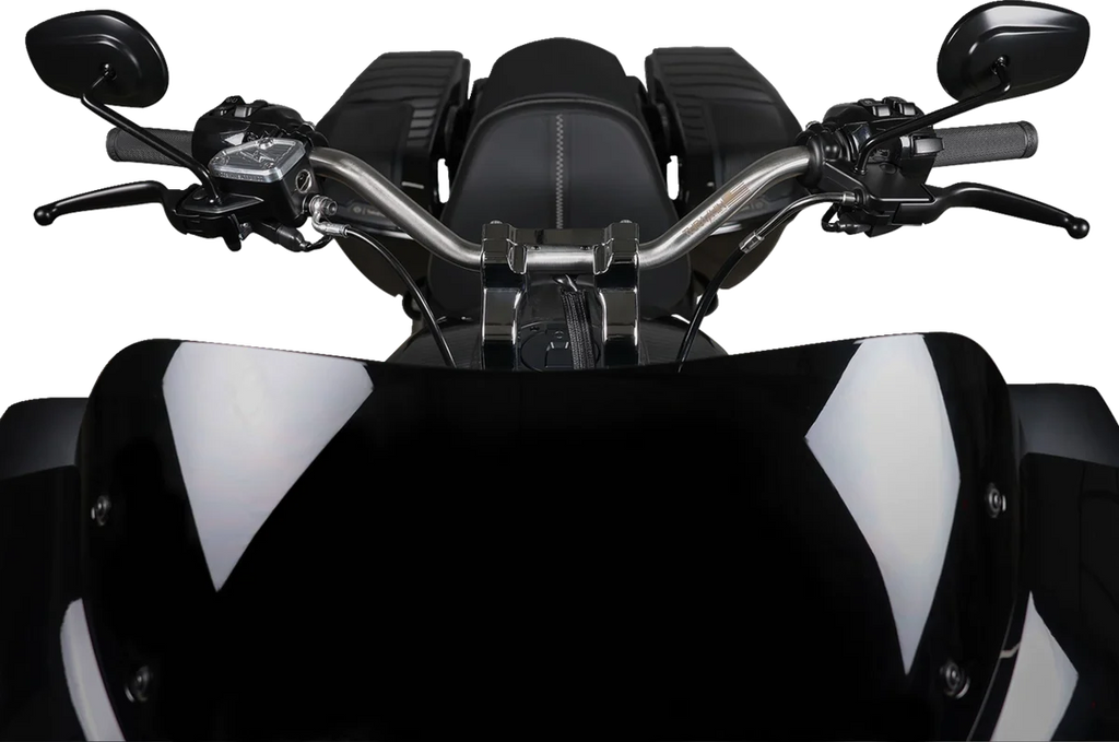 Thrashin Supply Co. Handlebar - Mid Bend - Stainless Steel - Back View