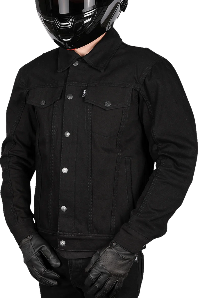 Thrashin Supply Co. Highway v2 Denim Riding Jacket - Black - 2XL - Main Product View