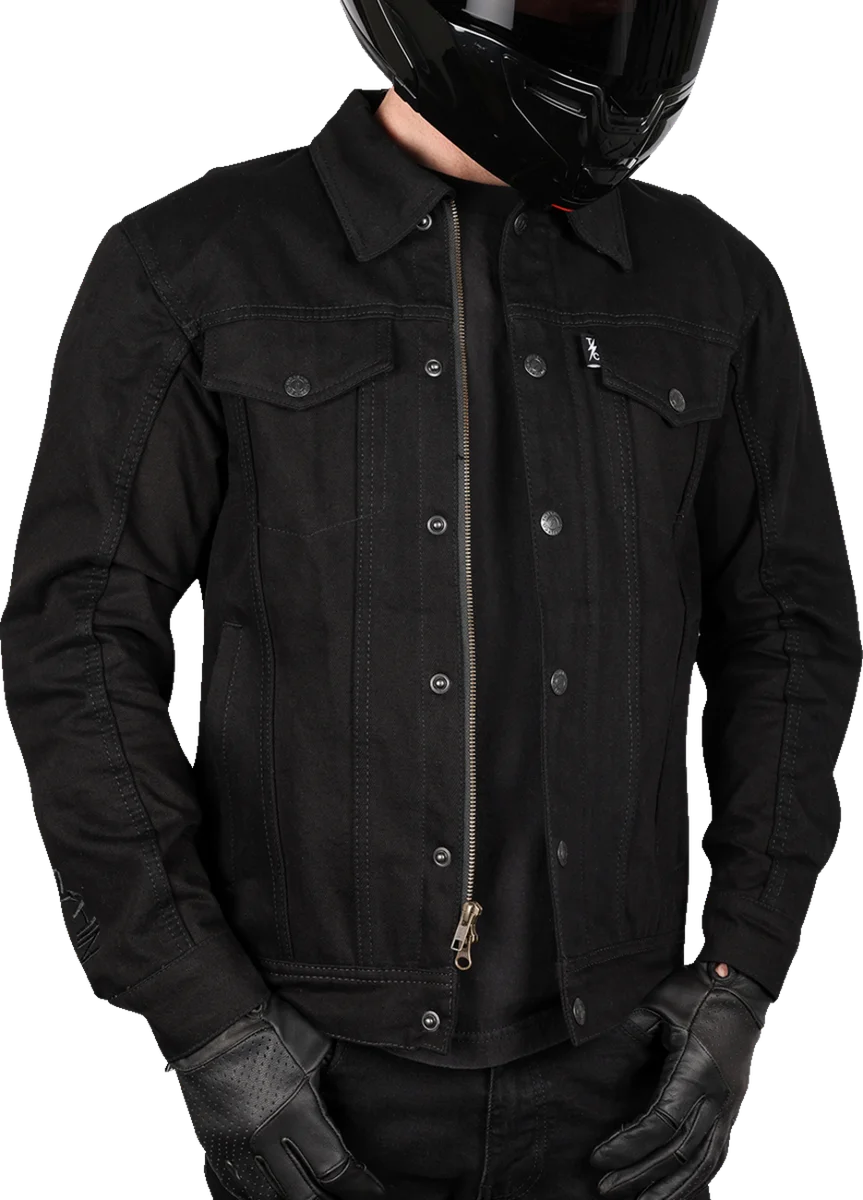 Thrashin Supply Co. Highway v2 Denim Riding Jacket - Black - 2XL - Installation View