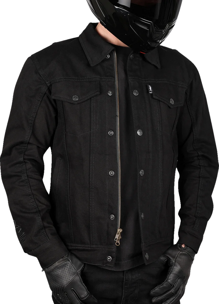 Thrashin Supply Co. Highway v2 Denim Riding Jacket - Black - 2XL - Installation View
