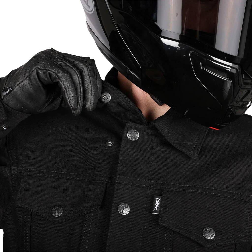 Thrashin Supply Co. Highway v2 Denim Riding Jacket - Black - 2XL - Additional View 6