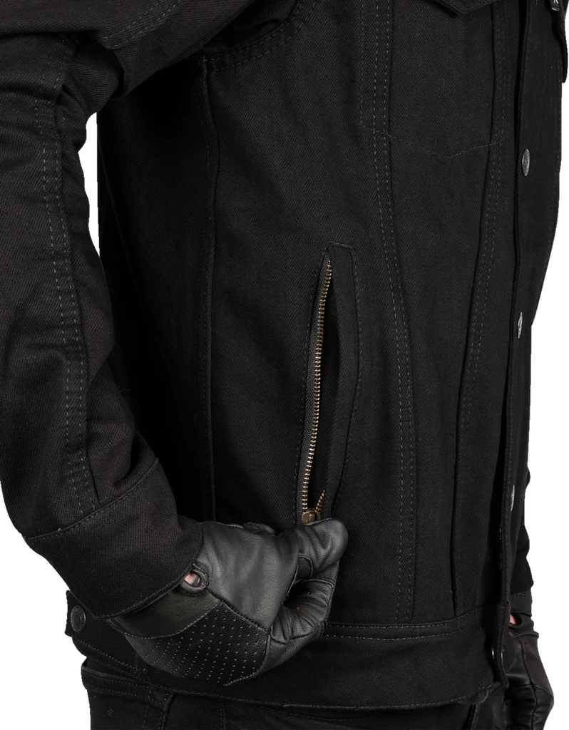 Thrashin Supply Co. Highway v2 Denim Riding Jacket - Black - 2XL - Additional View 7