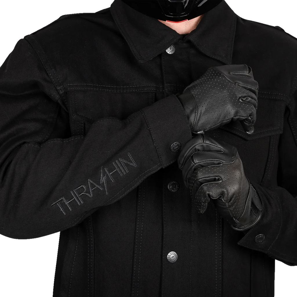 Thrashin Supply Co. Highway v2 Denim Riding Jacket - Black - 2XL - Additional View 9