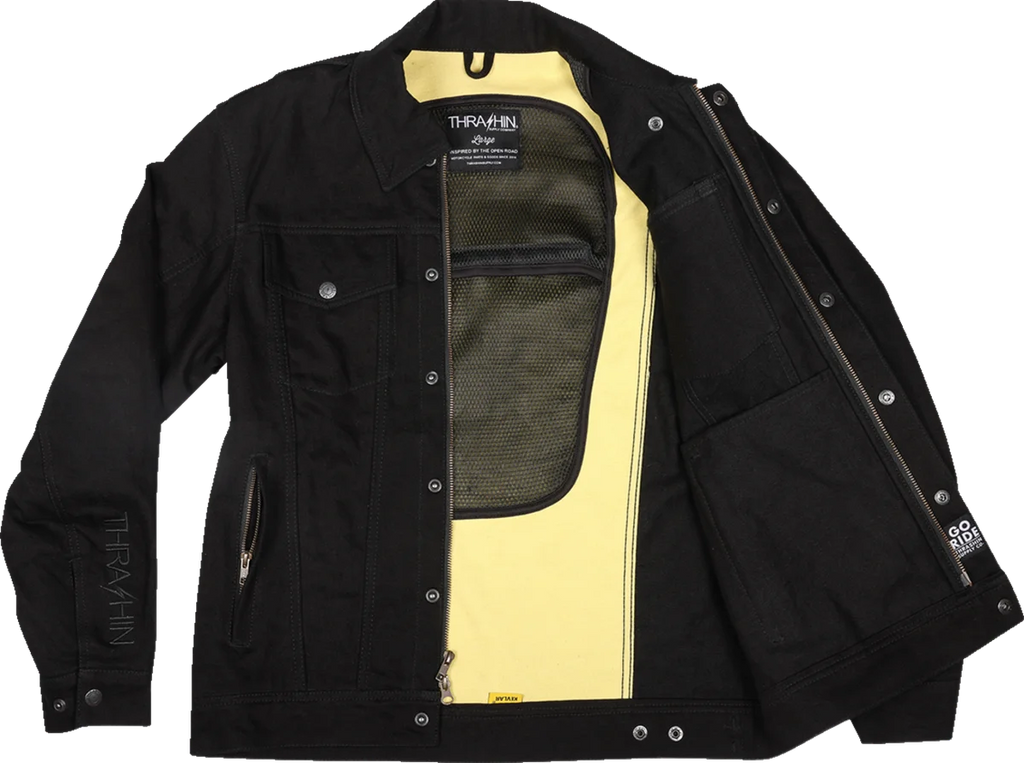 Thrashin Supply Co. Highway v2 Denim Riding Jacket - Black - 2XL - Additional View 12