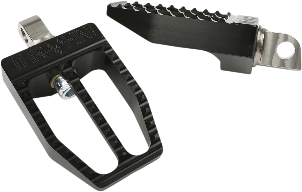 Thrashin Supply Co. Militant Footpegs - Black - Dyna - Main Product View