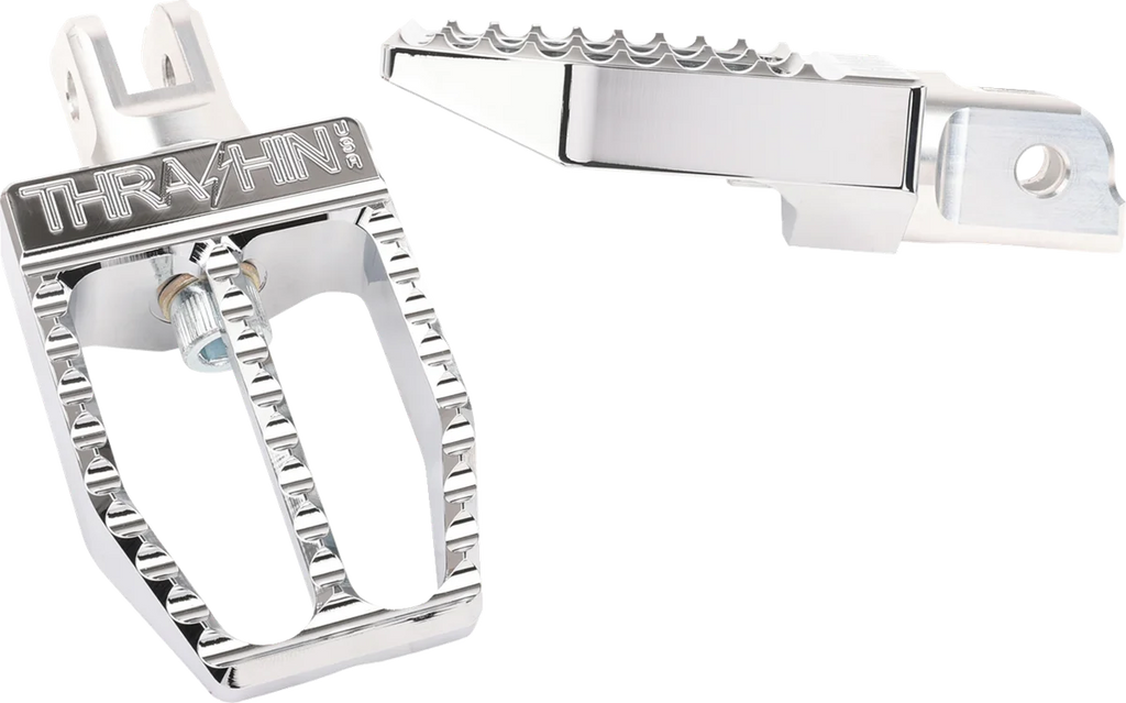 Thrashin Supply Co. Militant Footpegs - Front - Chrome - Main Product View