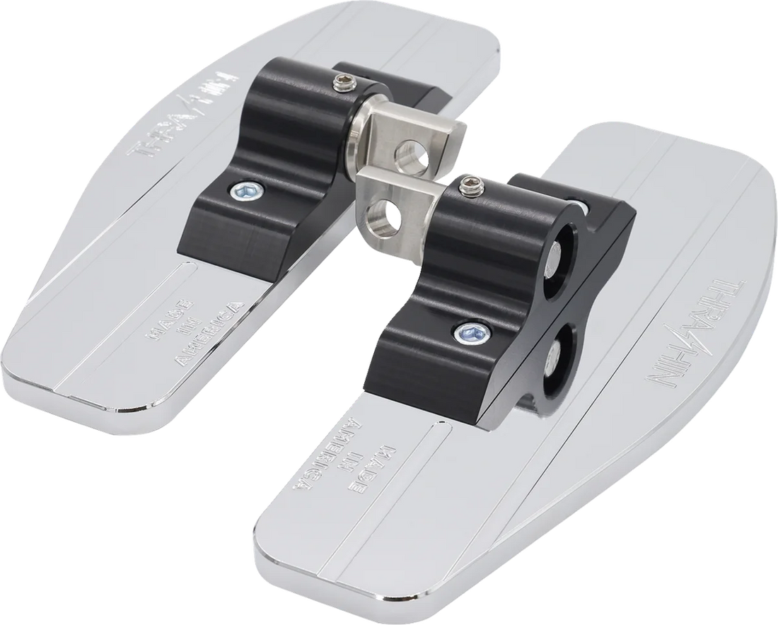 Thrashin Supply Co. Mini Floorboards - Chrome - Side View
