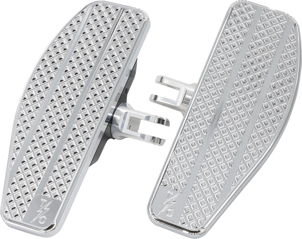 Thrashin Supply Co. Mini Floorboards - Chrome - Main Product View