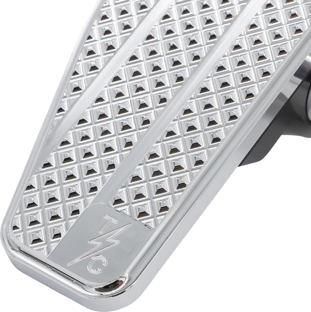 Thrashin Supply Co. Mini Floorboards - Chrome - Side View