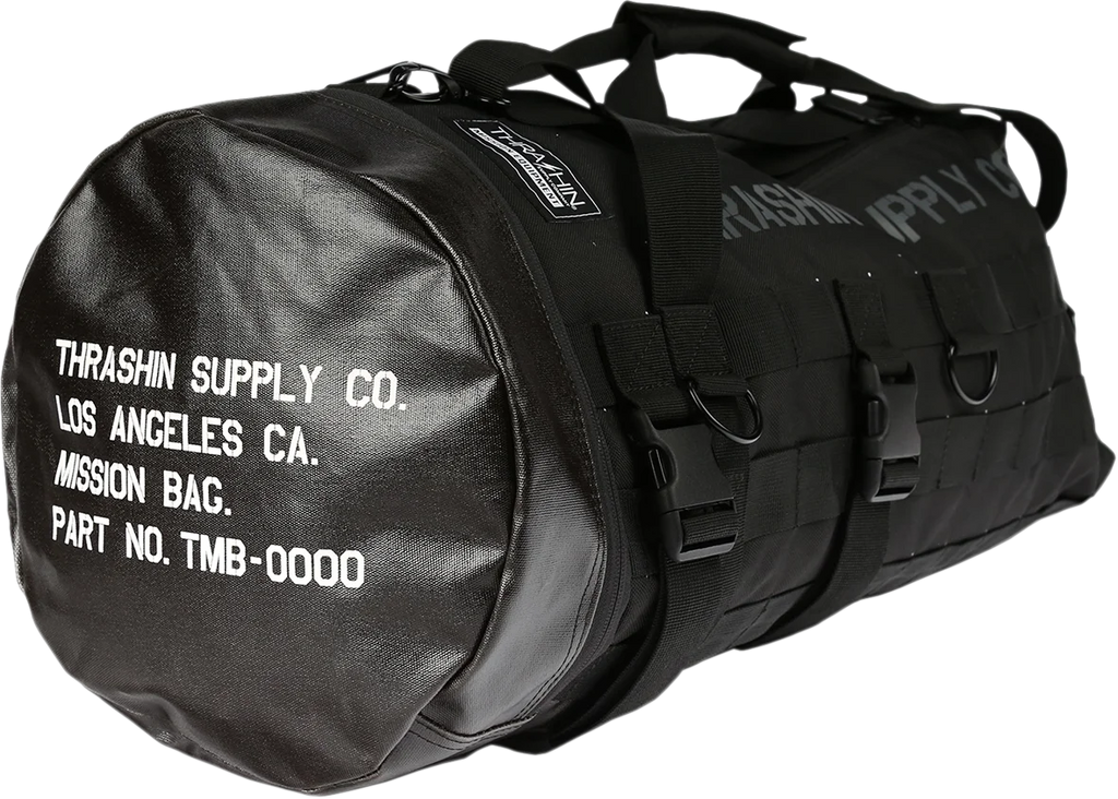 Thrashin Supply Co. Mission Duffel Bag - Black - Main Product View