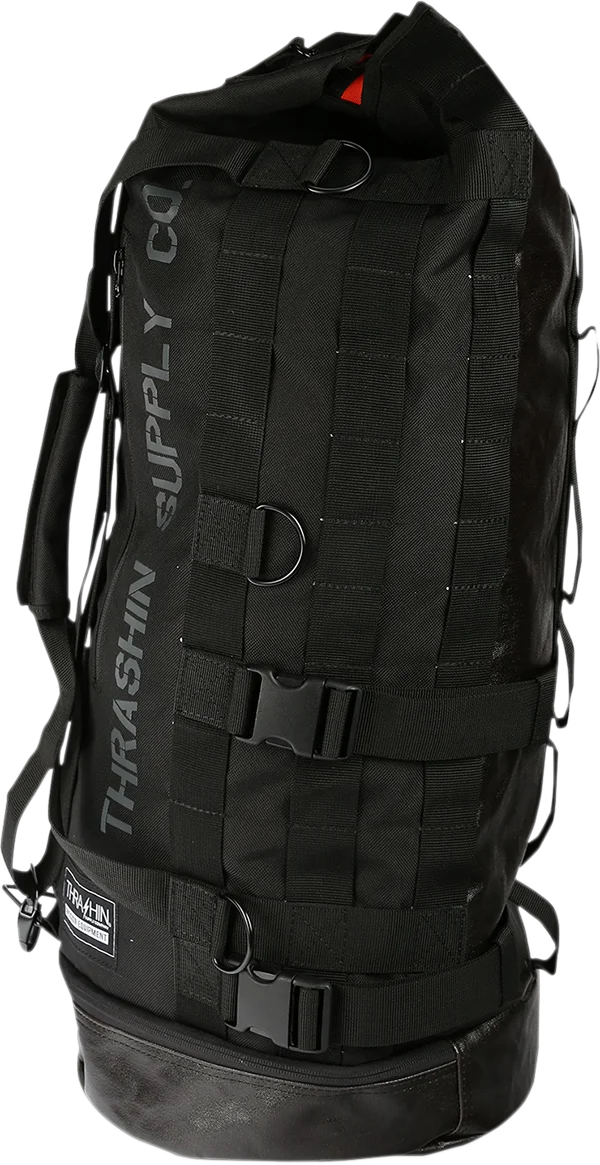 Thrashin Supply Co. Mission Duffel Bag - Black - Side View