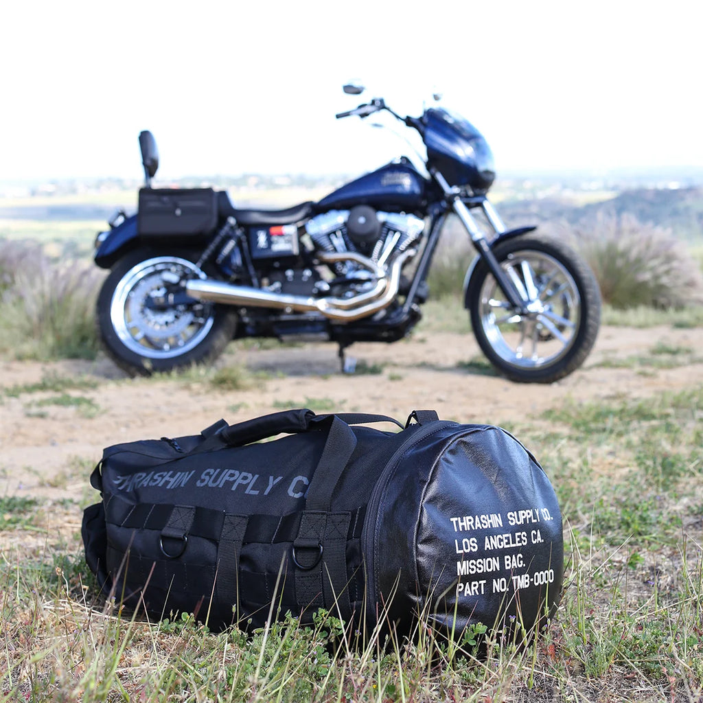 Thrashin Supply Co. Mission Duffel Bag - Black - Installation View