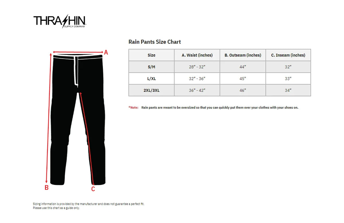 Thrashin Supply Co. Mission Rain Pants - Black - 2XL/3XL - Additional View 10