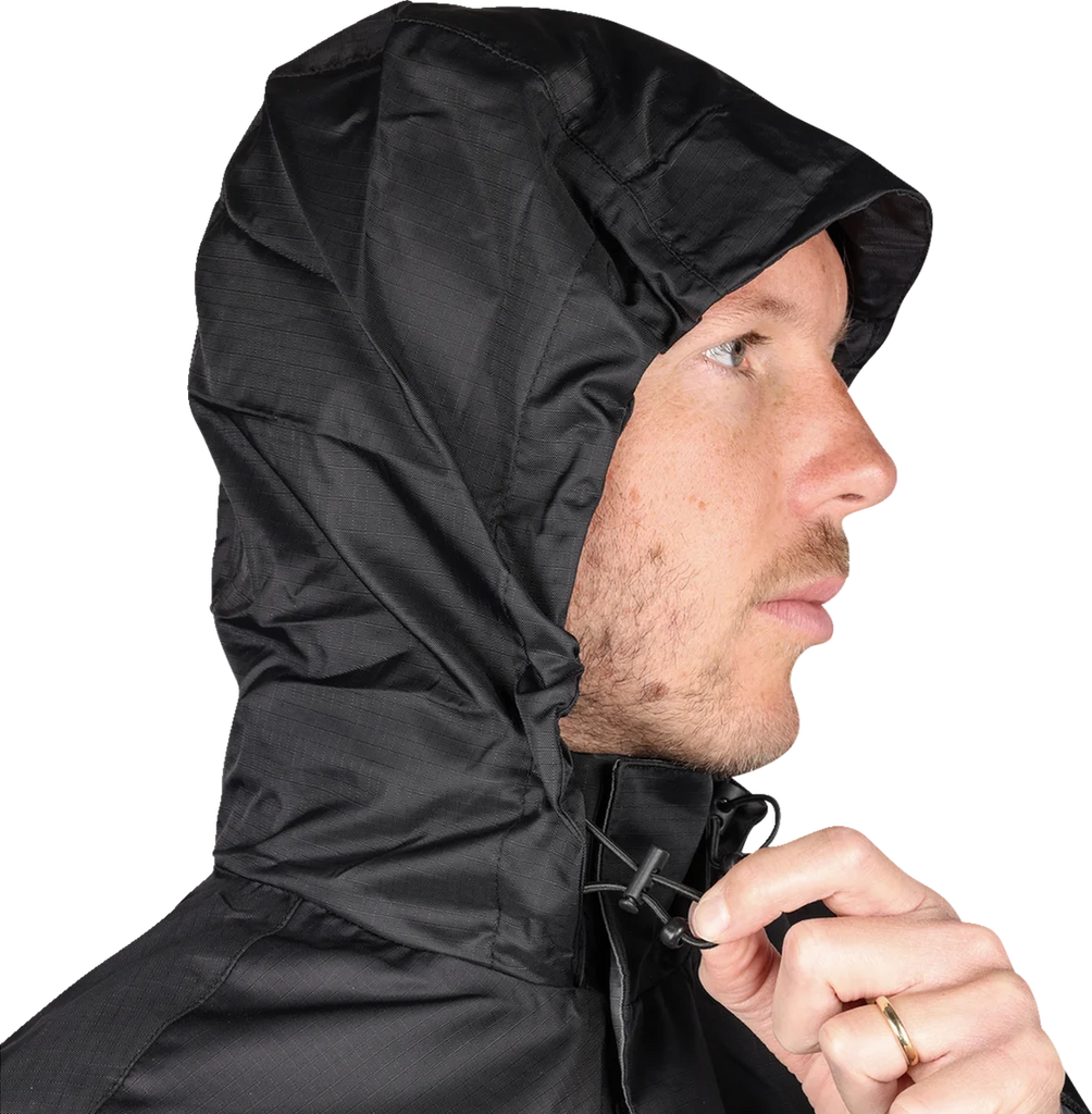 Thrashin Supply Co. Mission WP Rain Jacket - Black - 3XL - Back View
